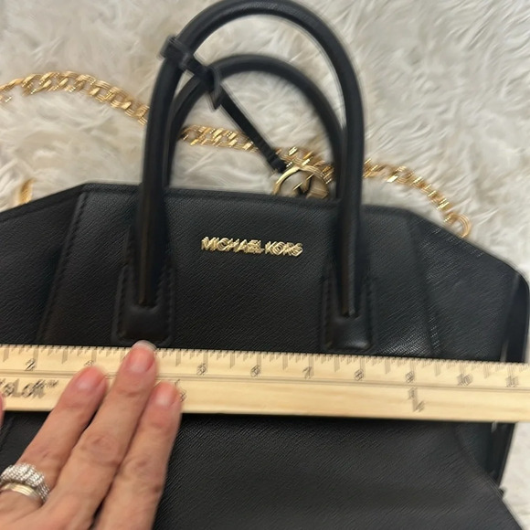 Michael Kors Avril Small Pebbled Leather Satchel - Picture 12 of 14